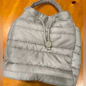 Jason Wu Puffer Nylon Drawstring Bucket Bag Light Sage Green Grey Winter Bag